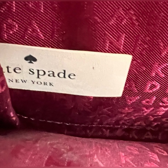 Kate Spade Chester Street Avie Burgundy Leather Crossbody Bag with Tassel Pebble - Picture 7 of 11